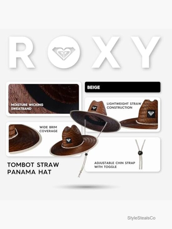 Straw Panama Hat Wide Brim Sun Protection Pull-On Casual Beach main image 6